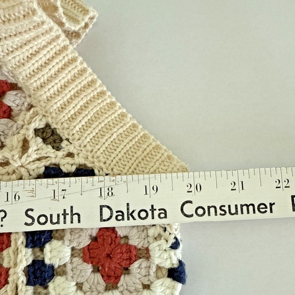 Gimmicks Granny Square Crochet Vest Med Hippie Festival Boho Bohemian Coachella - Picture 6 of 7